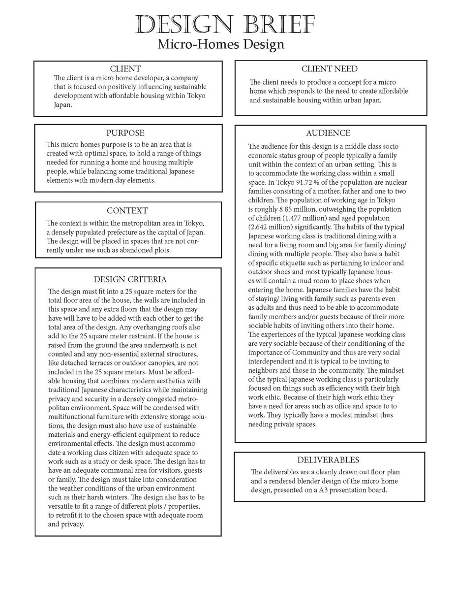 Task 3 student design brief example 2