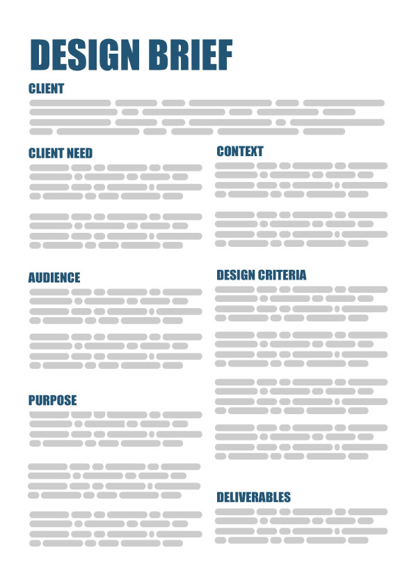 Design brief layout example