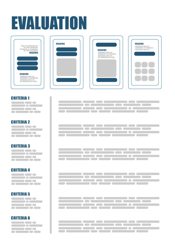 Evaluation rationale layout example