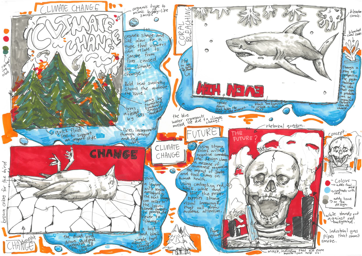 Thumbnail ideation sketches